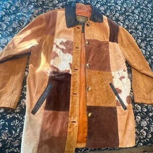 Vintage Genuine Leather Patchwork jacket by Express Avenue De L' Opera